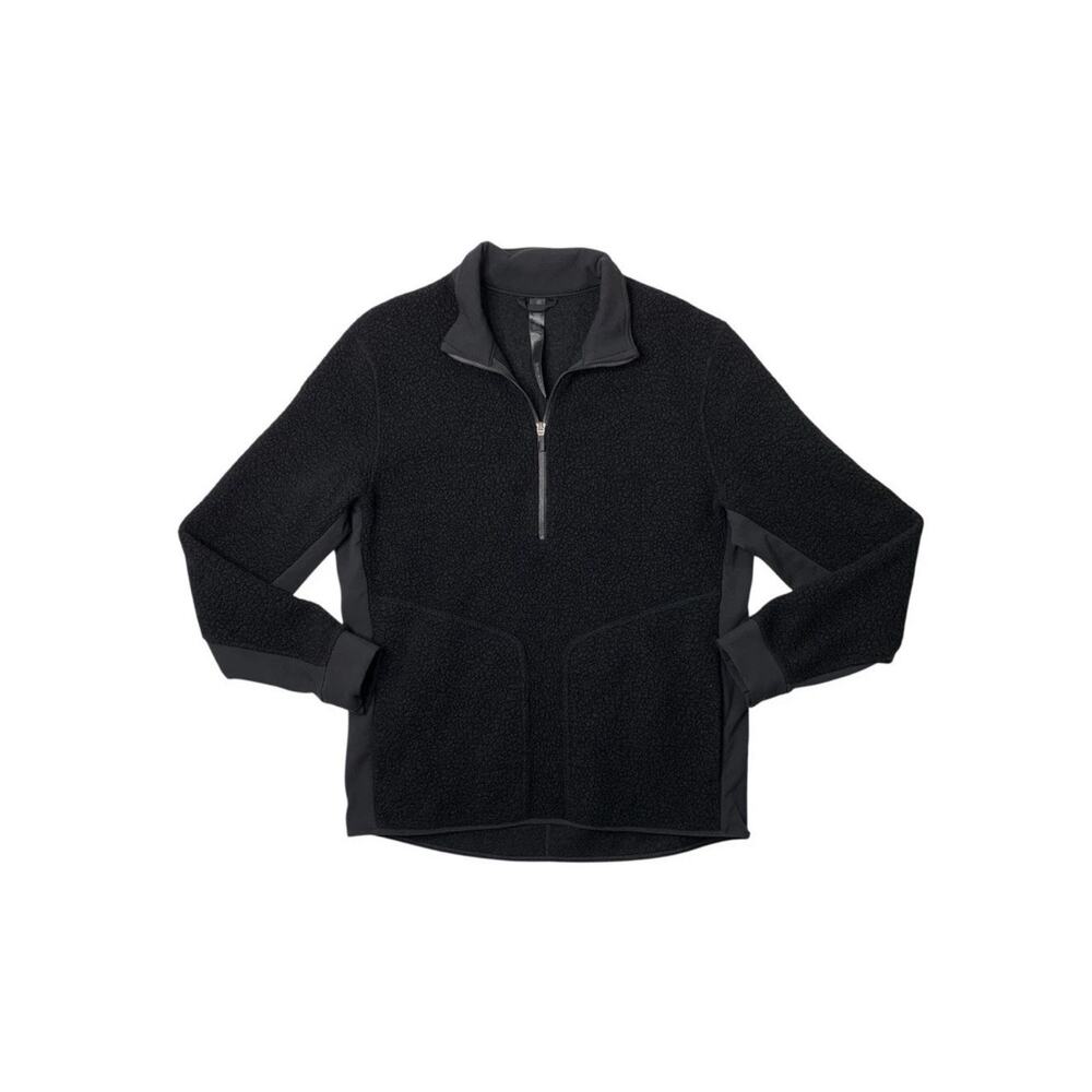 Lululemon Tundra Trek Wool Sherpa 1/2 Zip Pullover - L Black Mens Athleisure